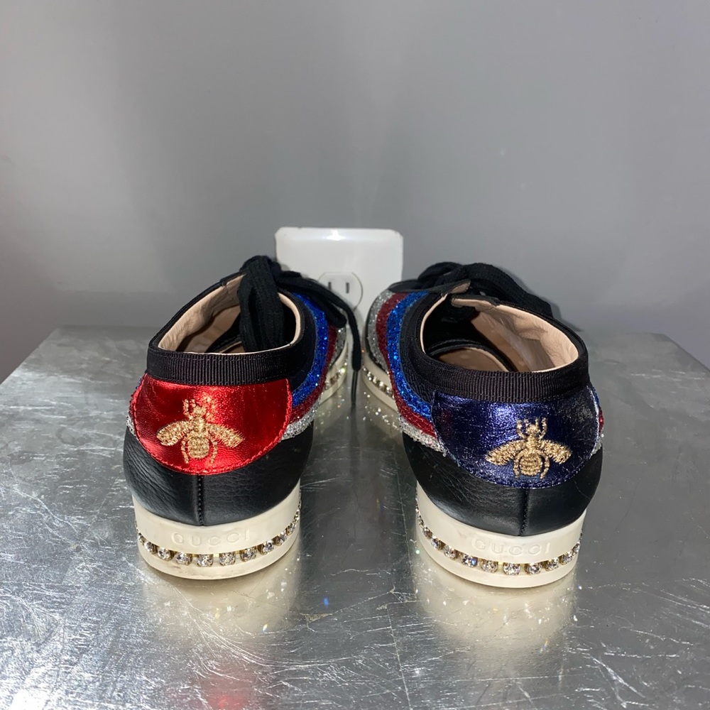 Leather Colorblock Pattern Sneakers - Picture 6 of 6